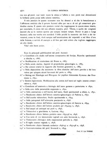 La clinica ostetrica rivista di ostetricia, ginecologia e pediatria. - A. 1, n. 1 (1899)-a. 40, n. 12 (dic. 1938)