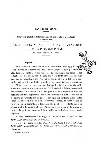 La clinica ostetrica rivista di ostetricia, ginecologia e pediatria. - A. 1, n. 1 (1899)-a. 40, n. 12 (dic. 1938)