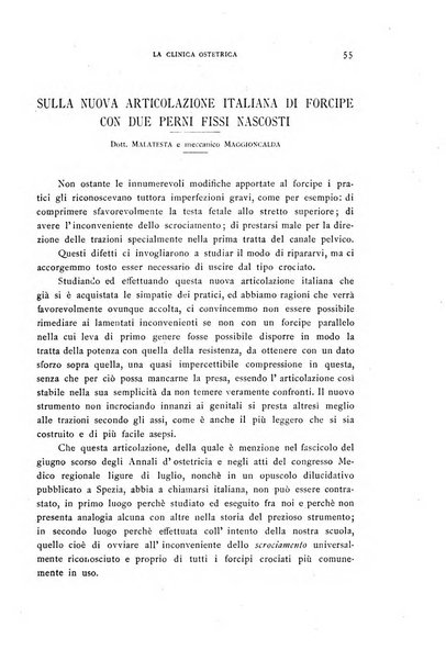 La clinica ostetrica rivista di ostetricia, ginecologia e pediatria. - A. 1, n. 1 (1899)-a. 40, n. 12 (dic. 1938)