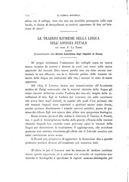 La clinica ostetrica rivista di ostetricia, ginecologia e pediatria. - A. 1, n. 1 (1899)-a. 40, n. 12 (dic. 1938)