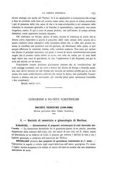 La clinica ostetrica rivista di ostetricia, ginecologia e pediatria. - A. 1, n. 1 (1899)-a. 40, n. 12 (dic. 1938)