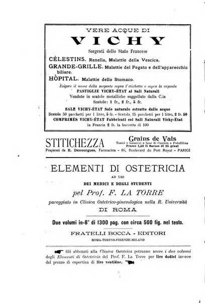 La clinica ostetrica rivista di ostetricia, ginecologia e pediatria. - A. 1, n. 1 (1899)-a. 40, n. 12 (dic. 1938)