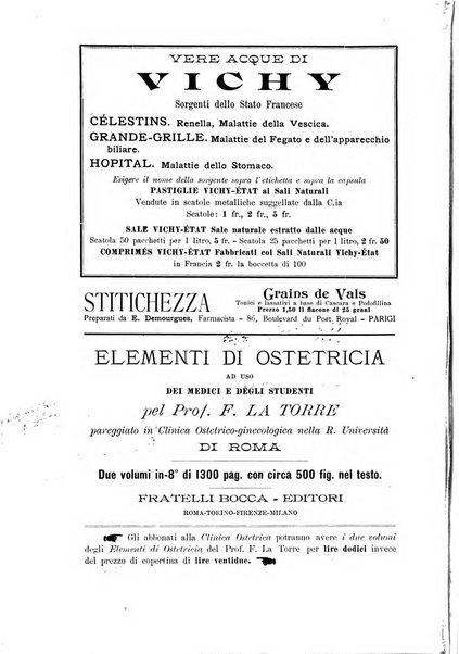 La clinica ostetrica rivista di ostetricia, ginecologia e pediatria. - A. 1, n. 1 (1899)-a. 40, n. 12 (dic. 1938)