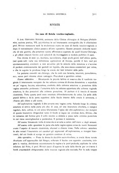 La clinica ostetrica rivista di ostetricia, ginecologia e pediatria. - A. 1, n. 1 (1899)-a. 40, n. 12 (dic. 1938)