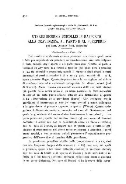 La clinica ostetrica rivista di ostetricia, ginecologia e pediatria. - A. 1, n. 1 (1899)-a. 40, n. 12 (dic. 1938)