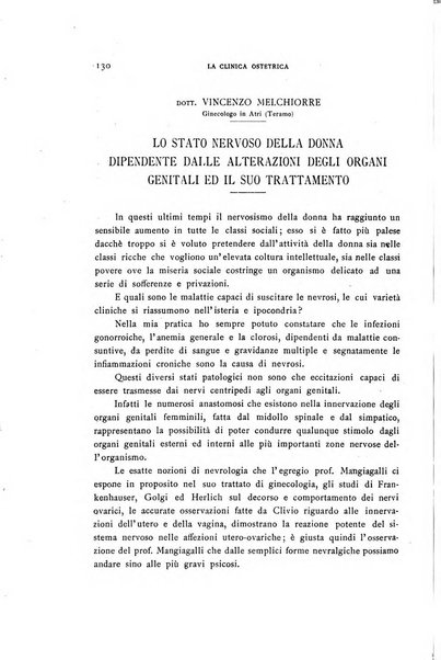 La clinica ostetrica rivista di ostetricia, ginecologia e pediatria. - A. 1, n. 1 (1899)-a. 40, n. 12 (dic. 1938)