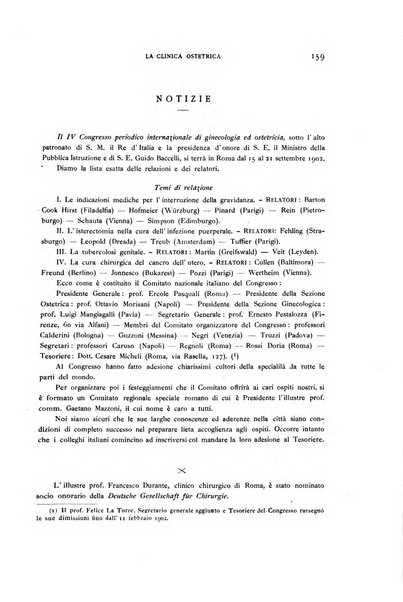 La clinica ostetrica rivista di ostetricia, ginecologia e pediatria. - A. 1, n. 1 (1899)-a. 40, n. 12 (dic. 1938)