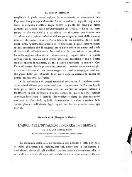 La clinica ostetrica rivista di ostetricia, ginecologia e pediatria. - A. 1, n. 1 (1899)-a. 40, n. 12 (dic. 1938)