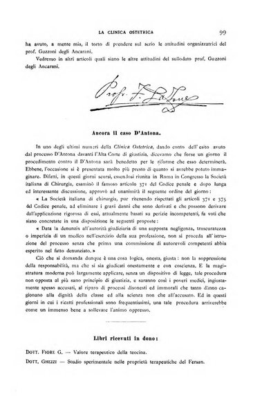 La clinica ostetrica rivista di ostetricia, ginecologia e pediatria. - A. 1, n. 1 (1899)-a. 40, n. 12 (dic. 1938)