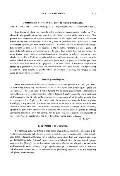 La clinica ostetrica rivista di ostetricia, ginecologia e pediatria. - A. 1, n. 1 (1899)-a. 40, n. 12 (dic. 1938)