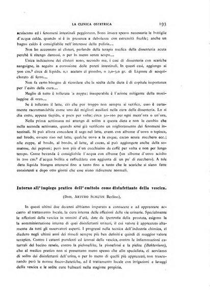 La clinica ostetrica rivista di ostetricia, ginecologia e pediatria. - A. 1, n. 1 (1899)-a. 40, n. 12 (dic. 1938)