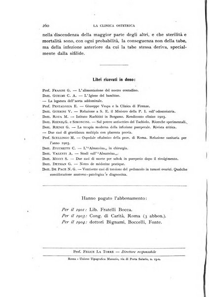 La clinica ostetrica rivista di ostetricia, ginecologia e pediatria. - A. 1, n. 1 (1899)-a. 40, n. 12 (dic. 1938)