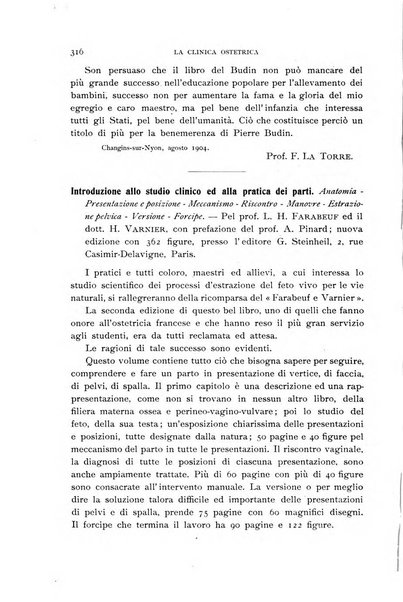 La clinica ostetrica rivista di ostetricia, ginecologia e pediatria. - A. 1, n. 1 (1899)-a. 40, n. 12 (dic. 1938)