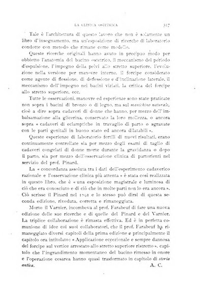 La clinica ostetrica rivista di ostetricia, ginecologia e pediatria. - A. 1, n. 1 (1899)-a. 40, n. 12 (dic. 1938)