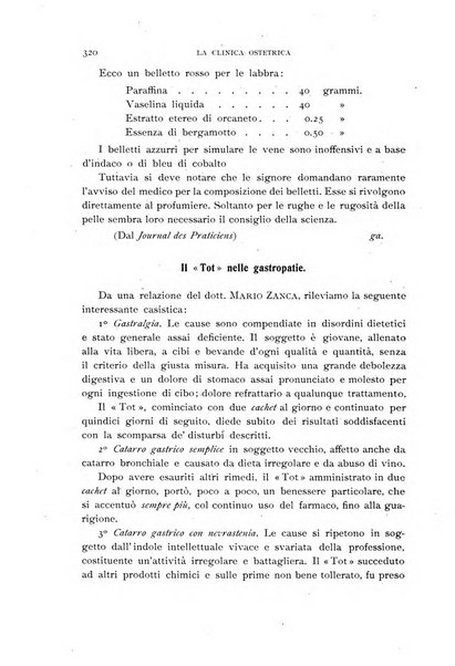 La clinica ostetrica rivista di ostetricia, ginecologia e pediatria. - A. 1, n. 1 (1899)-a. 40, n. 12 (dic. 1938)