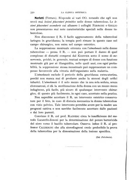 La clinica ostetrica rivista di ostetricia, ginecologia e pediatria. - A. 1, n. 1 (1899)-a. 40, n. 12 (dic. 1938)