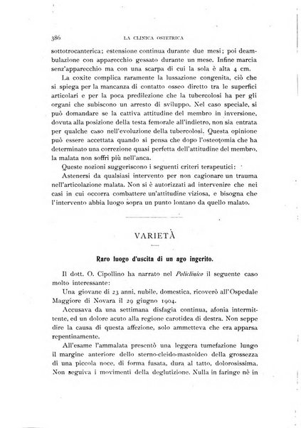 La clinica ostetrica rivista di ostetricia, ginecologia e pediatria. - A. 1, n. 1 (1899)-a. 40, n. 12 (dic. 1938)