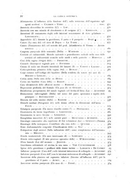 La clinica ostetrica rivista di ostetricia, ginecologia e pediatria. - A. 1, n. 1 (1899)-a. 40, n. 12 (dic. 1938)