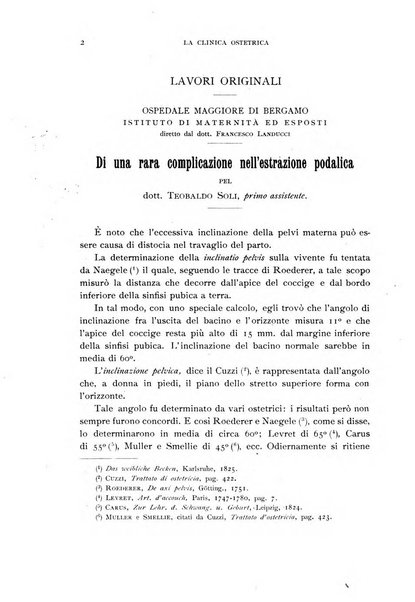 La clinica ostetrica rivista di ostetricia, ginecologia e pediatria. - A. 1, n. 1 (1899)-a. 40, n. 12 (dic. 1938)