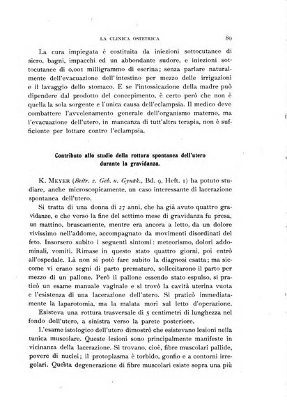 La clinica ostetrica rivista di ostetricia, ginecologia e pediatria. - A. 1, n. 1 (1899)-a. 40, n. 12 (dic. 1938)