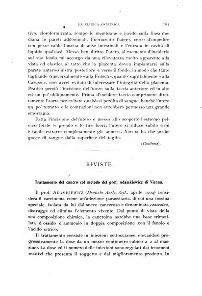 La clinica ostetrica rivista di ostetricia, ginecologia e pediatria. - A. 1, n. 1 (1899)-a. 40, n. 12 (dic. 1938)