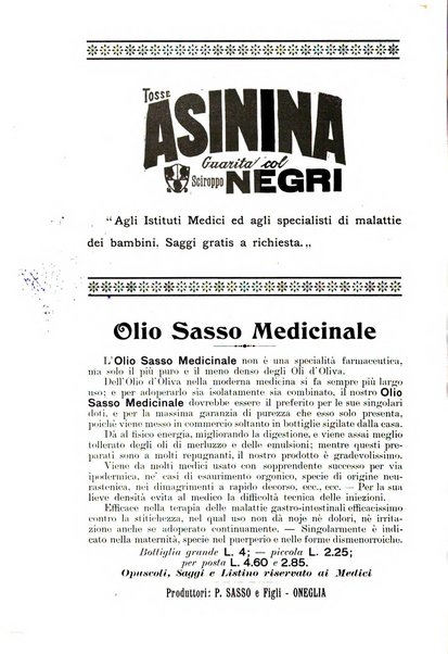 La clinica ostetrica rivista di ostetricia, ginecologia e pediatria. - A. 1, n. 1 (1899)-a. 40, n. 12 (dic. 1938)