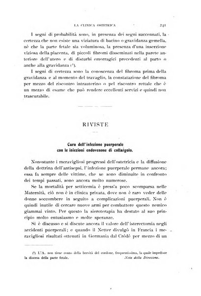 La clinica ostetrica rivista di ostetricia, ginecologia e pediatria. - A. 1, n. 1 (1899)-a. 40, n. 12 (dic. 1938)