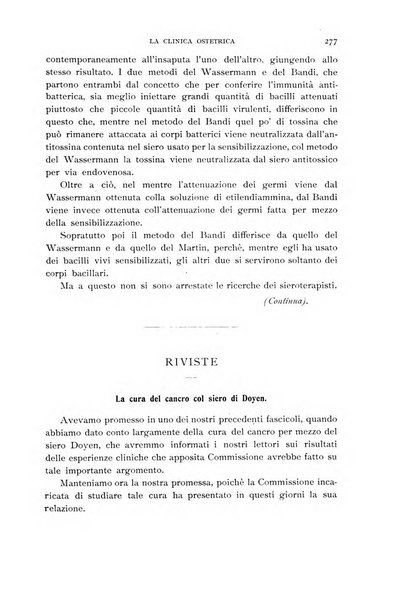 La clinica ostetrica rivista di ostetricia, ginecologia e pediatria. - A. 1, n. 1 (1899)-a. 40, n. 12 (dic. 1938)