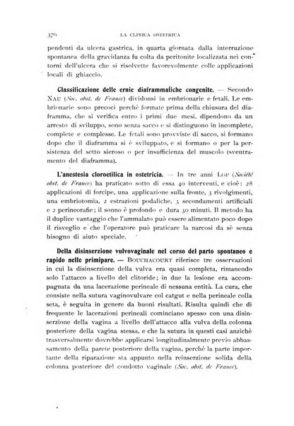 La clinica ostetrica rivista di ostetricia, ginecologia e pediatria. - A. 1, n. 1 (1899)-a. 40, n. 12 (dic. 1938)