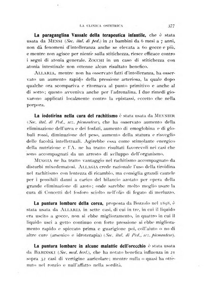 La clinica ostetrica rivista di ostetricia, ginecologia e pediatria. - A. 1, n. 1 (1899)-a. 40, n. 12 (dic. 1938)