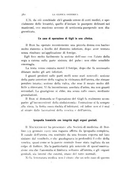 La clinica ostetrica rivista di ostetricia, ginecologia e pediatria. - A. 1, n. 1 (1899)-a. 40, n. 12 (dic. 1938)