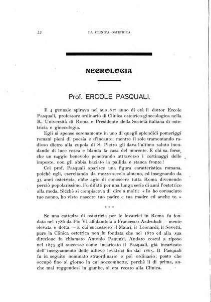 La clinica ostetrica rivista di ostetricia, ginecologia e pediatria. - A. 1, n. 1 (1899)-a. 40, n. 12 (dic. 1938)