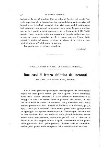 La clinica ostetrica rivista di ostetricia, ginecologia e pediatria. - A. 1, n. 1 (1899)-a. 40, n. 12 (dic. 1938)