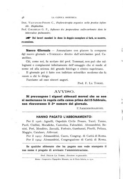 La clinica ostetrica rivista di ostetricia, ginecologia e pediatria. - A. 1, n. 1 (1899)-a. 40, n. 12 (dic. 1938)