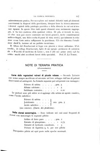 La clinica ostetrica rivista di ostetricia, ginecologia e pediatria. - A. 1, n. 1 (1899)-a. 40, n. 12 (dic. 1938)