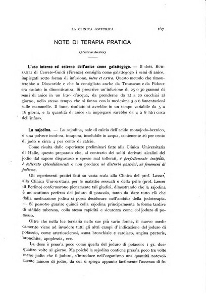 La clinica ostetrica rivista di ostetricia, ginecologia e pediatria. - A. 1, n. 1 (1899)-a. 40, n. 12 (dic. 1938)