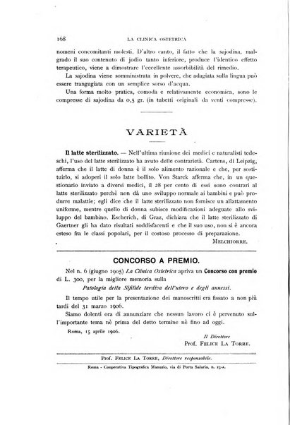 La clinica ostetrica rivista di ostetricia, ginecologia e pediatria. - A. 1, n. 1 (1899)-a. 40, n. 12 (dic. 1938)