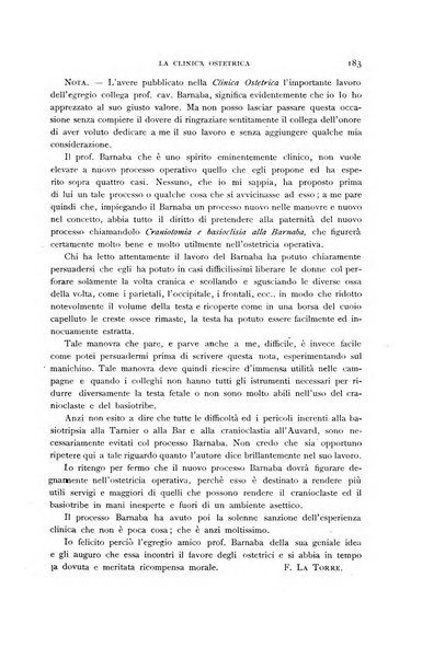 La clinica ostetrica rivista di ostetricia, ginecologia e pediatria. - A. 1, n. 1 (1899)-a. 40, n. 12 (dic. 1938)