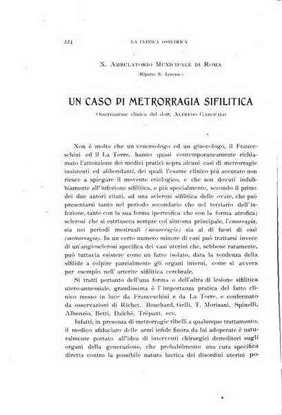 La clinica ostetrica rivista di ostetricia, ginecologia e pediatria. - A. 1, n. 1 (1899)-a. 40, n. 12 (dic. 1938)