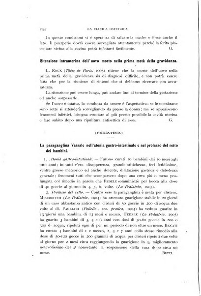 La clinica ostetrica rivista di ostetricia, ginecologia e pediatria. - A. 1, n. 1 (1899)-a. 40, n. 12 (dic. 1938)