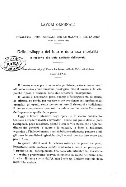 La clinica ostetrica rivista di ostetricia, ginecologia e pediatria. - A. 1, n. 1 (1899)-a. 40, n. 12 (dic. 1938)