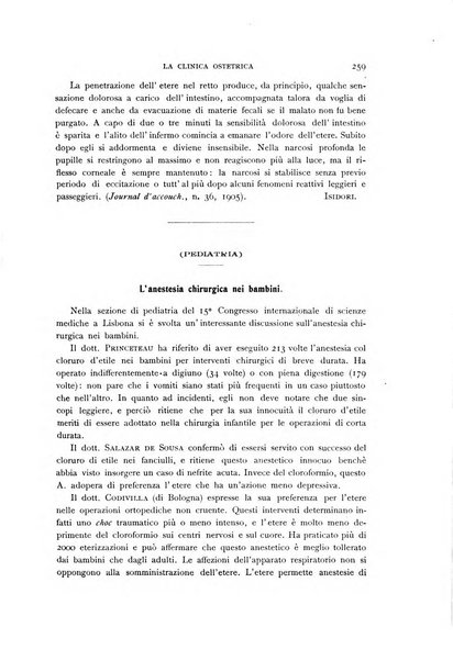 La clinica ostetrica rivista di ostetricia, ginecologia e pediatria. - A. 1, n. 1 (1899)-a. 40, n. 12 (dic. 1938)