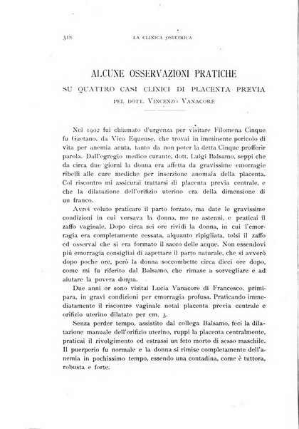 La clinica ostetrica rivista di ostetricia, ginecologia e pediatria. - A. 1, n. 1 (1899)-a. 40, n. 12 (dic. 1938)