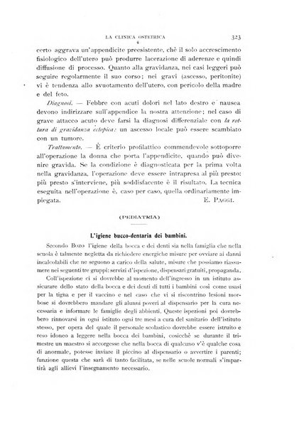 La clinica ostetrica rivista di ostetricia, ginecologia e pediatria. - A. 1, n. 1 (1899)-a. 40, n. 12 (dic. 1938)