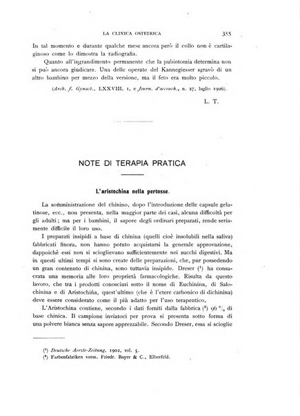 La clinica ostetrica rivista di ostetricia, ginecologia e pediatria. - A. 1, n. 1 (1899)-a. 40, n. 12 (dic. 1938)