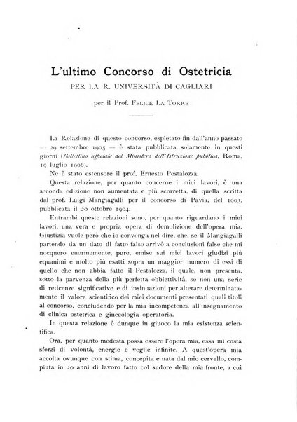 La clinica ostetrica rivista di ostetricia, ginecologia e pediatria. - A. 1, n. 1 (1899)-a. 40, n. 12 (dic. 1938)