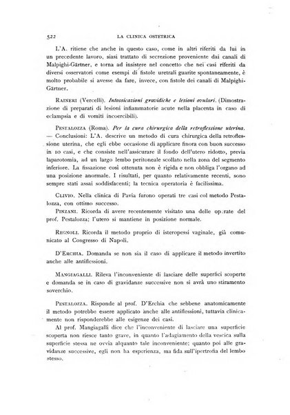 La clinica ostetrica rivista di ostetricia, ginecologia e pediatria. - A. 1, n. 1 (1899)-a. 40, n. 12 (dic. 1938)