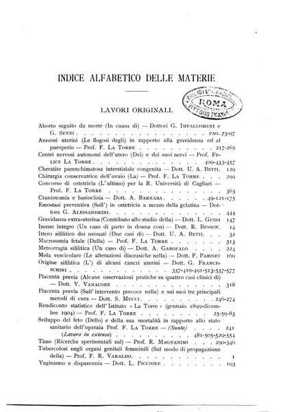 La clinica ostetrica rivista di ostetricia, ginecologia e pediatria. - A. 1, n. 1 (1899)-a. 40, n. 12 (dic. 1938)