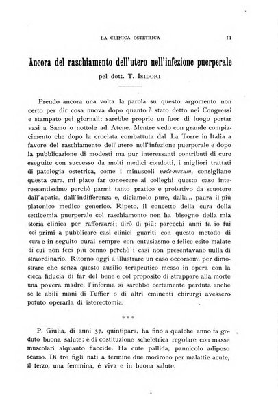 La clinica ostetrica rivista di ostetricia, ginecologia e pediatria. - A. 1, n. 1 (1899)-a. 40, n. 12 (dic. 1938)