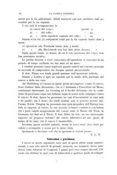 La clinica ostetrica rivista di ostetricia, ginecologia e pediatria. - A. 1, n. 1 (1899)-a. 40, n. 12 (dic. 1938)